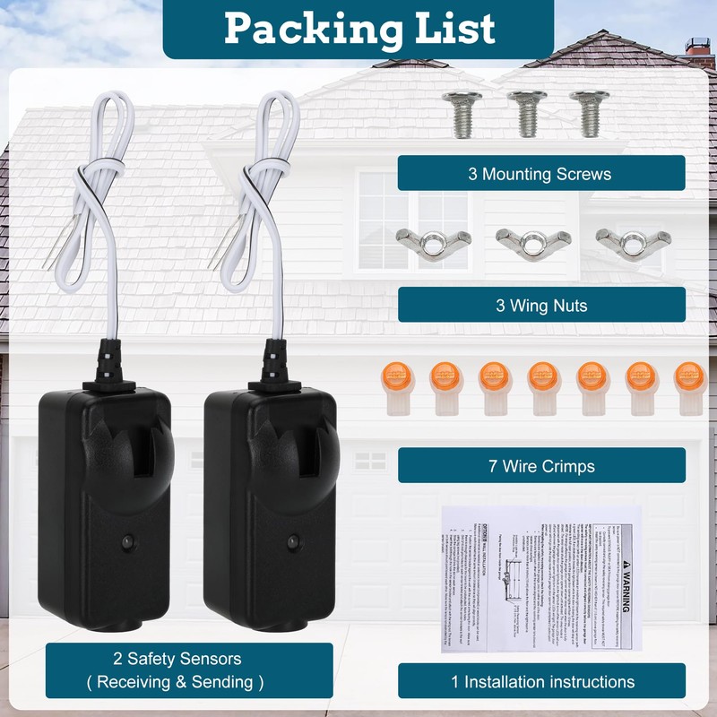 2026 Upgrade 41A5034 Safety Sensor Kit Compatible with Liftmaster Chamberlain