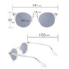 [nanala] Nanara Boston UV Protection Round Sunglasses, Clear Frame, Kamakura