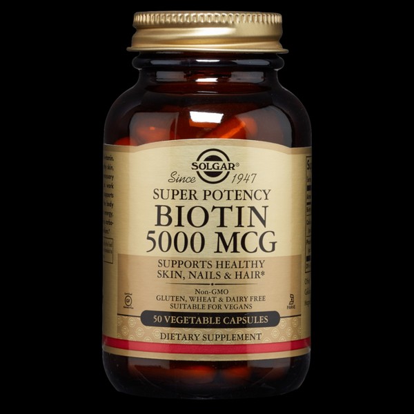 SOLGAR BIOTIN 5000MCG. PROMOTES HEALTHY SKIN, NAILS & HAIR 50CAPSULES