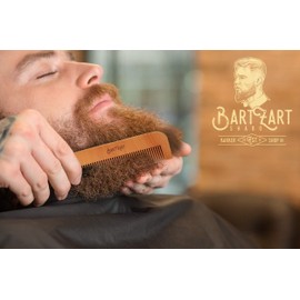 BartZart Beard Comb Made of Peach Wood I The Beard Comb Gently Detangles and Unknots Your Beard I The Perfect Addition to Your Beard Care