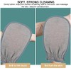 Back Scrubber for Shower, Double-Sided Back Exfoliating Washcloth with Handles,