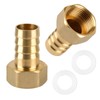 Pack of 2 Brass Hose Nozzles, Brass Hose Connection 3/4