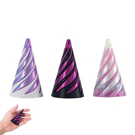 3 Pcs 3D Printed Spiral Fidget Toy, Impossible 3D Printed Spiral Fidget Toy, Spiral Pyramid Fidget for Desk Decor Souvenir Gift