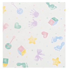 Baby Hand & Foot Prints - Acid Free Tissue Wrapping Paper Sheets 35x45cm (10 Sheets)