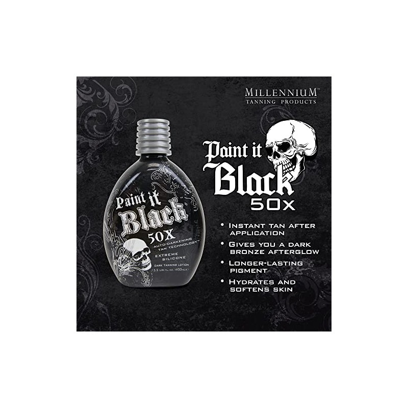 Millennium Tanning Paint It Black 50X - Loción bronceadora extrema