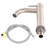 Stainless Steel Brushed Surface Basin Water Faucet Bathroom Single Cold