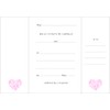Pack of 10 Baby Pink Wedding Invitations with ribbon and
