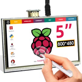 ELECROW For Raspberry Pi Screen, 5 inch Small Monitor 800x480 TFT Touch Screen Monitor Compatible with Raspberry Pi Banana Pi BB Black Windows 7 8 10 Jetson Nano