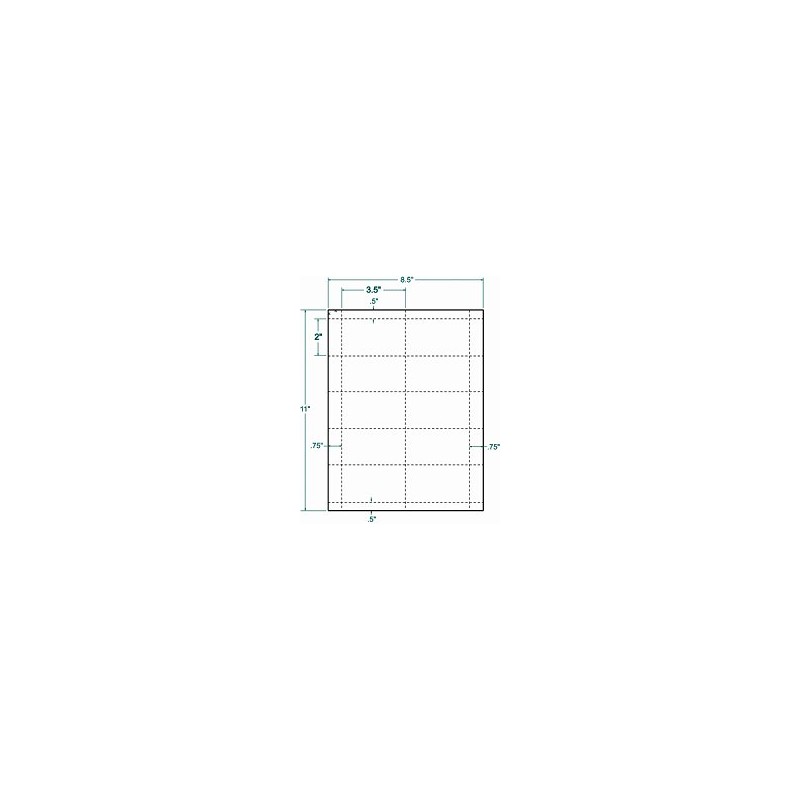 500 Label Outfitters® 110# White Index (Heavy Weight) Laser and