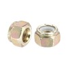 sourcing map 12Pcs 1/4"-20 Nylon Insert Hex Lock Nuts, Carbon