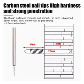 Sockelnägel aus Kohlenstoffstahl, Verzinkt, Abriebfest, Doppelkopf, Nahtlose Nägel, Set, 101-tlg