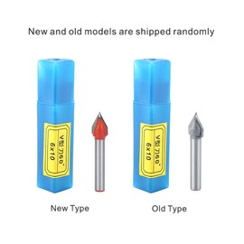 CNC V Bit 60 ° Router 6x10mm Router Bits Borde Tratamiento Ranurado Bits 1/4 "Grabado Madera Trabajo Router Bits 3D V Groove Bit Cutter Tool