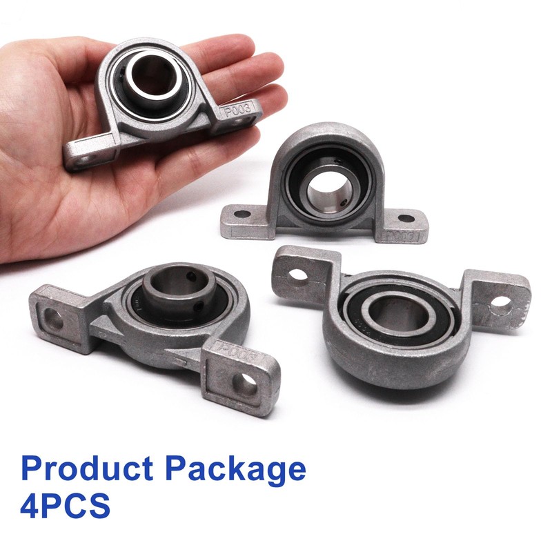 S SYDIEN 11/16 inch Pillow Block Bearing 4Pcs, 17mm ID