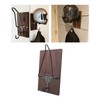 Motorcycle Helmet Rack with Jacket Hook Wood and Iron Wall