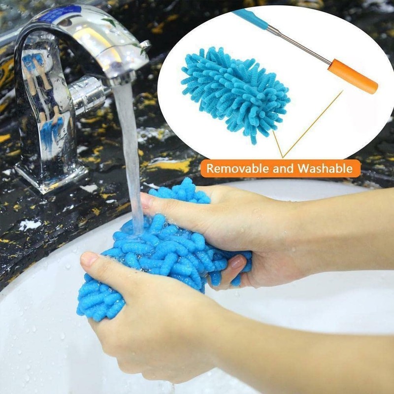 1 x EXTENDING TELESCOPIC MICROFIBRE CLEANING MULTIFUNCTIONAL DUSTER, FEATHER BRUSH,