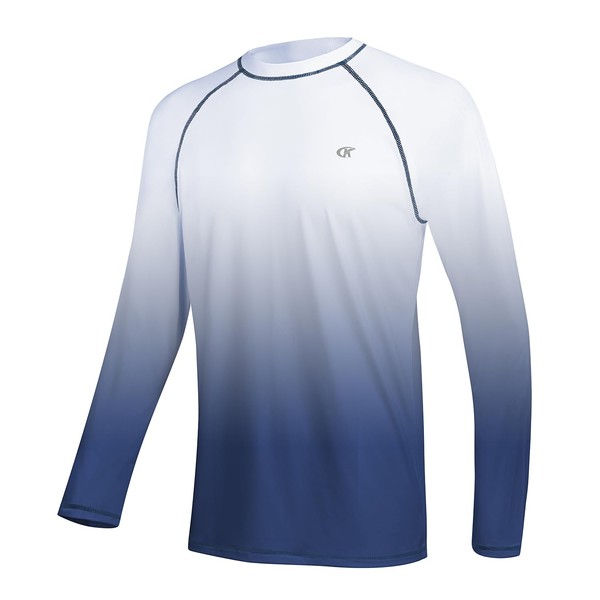 Huayuzh Rashguard UV Shirt Men's Long-Sleeved Swimming T-Shirt Quick-Drying Breathable