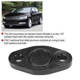 Block Off Plate EngineDelete Block Engine Delete Block Off Plate 18T Engine SAi Delete Block Off Plate Billet Aluminum Exhaust Accessory Fits for Mk4 B5 B6