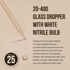 20-400 Glass Dropper with White Nitrile Bulb – Pack of