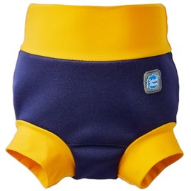 Splash About Happy Nappy Swimming Nappy, Navy Yellow, 3-6 Months