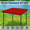 Moosfor Spandex Square Table Cloth, Elastic Fitted Tablecloths for Picnic,