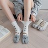 Lifemaster Women's Two-Toe Socks, Cute, Cat Socks, 2 Finger Socks,