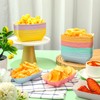 Lallisa 120 Pcs 1Lb Colorful Paper Food Trays Disposable Nacho