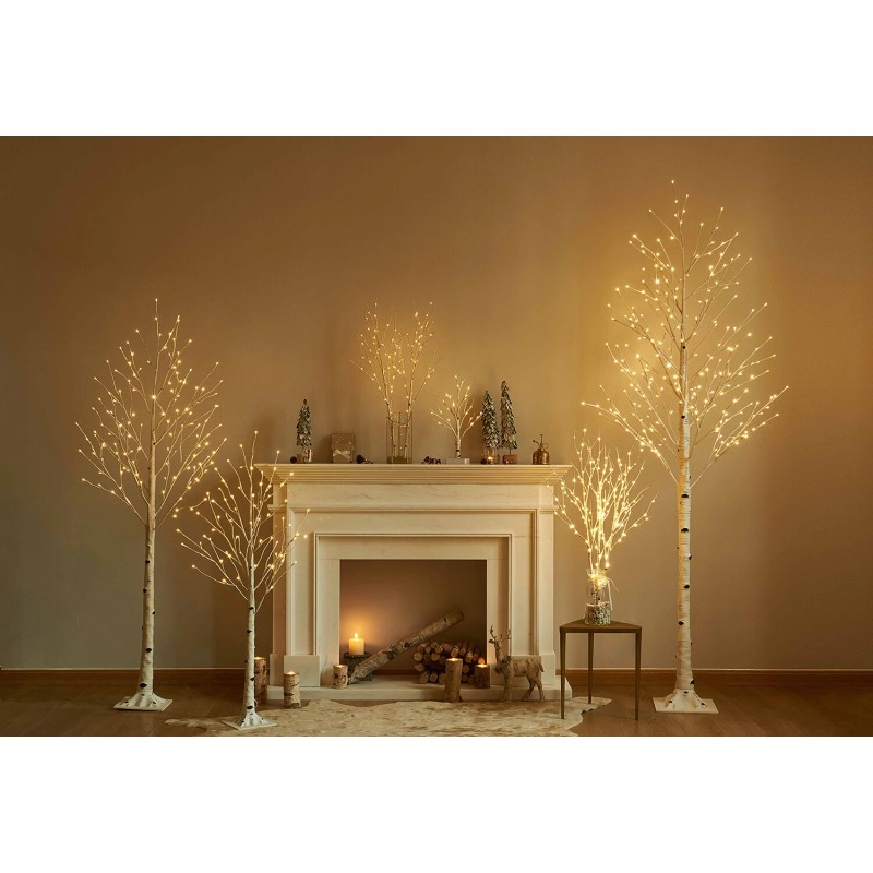 Hairui Lighted Willow Branches Battery Operated Home Mantle Christmas Decor