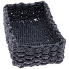 Boston International Woven Basket Napkin Holder Caddy, Guest Towel Size,