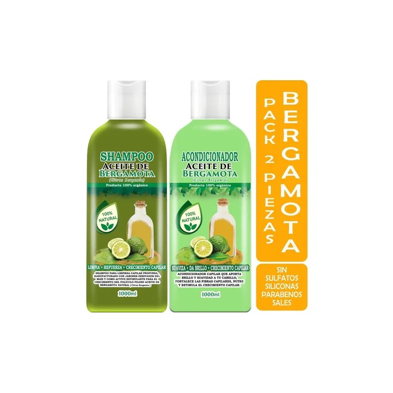Shampoo Y Acondicionador De Bergamota 1000 Ml C/u Envió Gratis