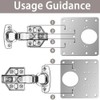 Hinge Repair Plate,10PCS Cabinet Hinge Repair Plate with Customized Screws,Stainless