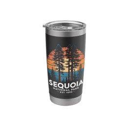 Sequoia National Park 1890 Sequoia Trees Sunset Retro Stainless Steel Insulated Tumbler