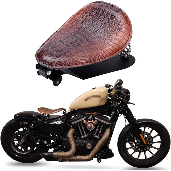 DREAMIZER Motorcycle Seat Cushion Driver Solo Seats with Spring Bracket