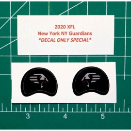 2020 XFL New York Guardians Diecut *DECAL SHEET ONLY* Football Gumball Helmets