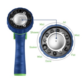 GREEN MOUNT Garden Hose Nozzle, Water Hose Spray Nozzle with Thumb Control On Off Valve for Easy Water Flow Control.