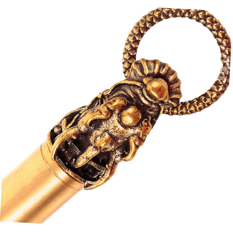 Mipcase Copper Dragon Whistle Keychain Decorative Whistle for Outdoor Survival