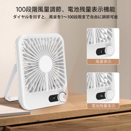 iNeibo Desk Fan, Quiet, Office, Small, USB Fan, Ultra Thin, Stepless Air Flow Adjustment, Type-C Compatible, Portable Fan, Desktop Fan, 180 Degree Angle Adjustment, Powerful Blower, Desk Fan, Office