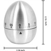 ZAAWUUT Egg Kitchen Timer Stainless Steel Mechanical Rotating 60 Minute