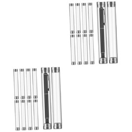 NOLITOY 2sets Cylinder Tube Pen Containers Acrylic Pen Display for Ballpoint Pencil Office Supplies 10pcs*2