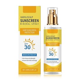 Hair & Scalp Sunscreen Spray SPF 30 | Color-Lock UV Shield for Dyed/Highlighted Hair | Weightless Invisible Mist | Reef-Safe & Vegan Formula | Beach-Pool-Daily Essential (1)