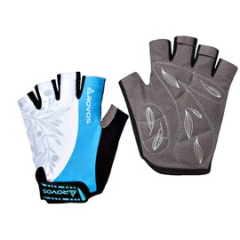 ROVOS Guantes de ciclismo – Guantes deportivos de medio dedo de montaña y ciclismo con almohadillas para orejas de absorción de impactos de 5 mm para hombres y mujeres, entrenamiento, motocicleta,