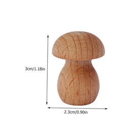 Gadpiparty 6pcs Mini Wood Mushroom DIY Craft Unfinished Smooth Figurines for Painting and Home Decor Durable Potted Moss Ornaments for Flowerpots Windowsills Bookshelves Creative