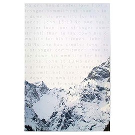 artboxONE Poster 30 x 20 cm Nature Mountainline Bible Verse Picture Mountains Bible Verse