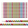 24 Foil Maths Star Award Pencils Pupil Children Rewards Motivational