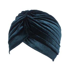 beauty YFJH Pleated Stretch Ruffle Women's Velvet Chemo Turban Hat Wrap Cover