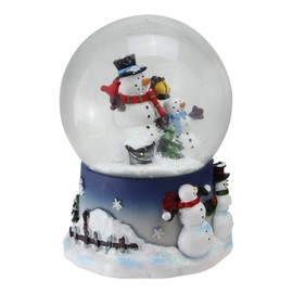 Snowman Family Musical Christmas Snow Globe - 7"