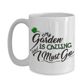 HollyWood & Twine My Garden is Calling and I Must Go Gardening Coffee Cup Gift for Gardeners