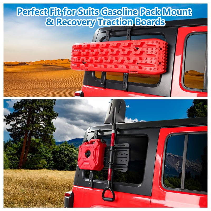 Rear Window Storage Molle Panel Kit for Jeep Wrangler JL