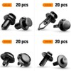 RANMO 120PCS 6 Different Car Rivet Clips Nylon Bumper Fastener
