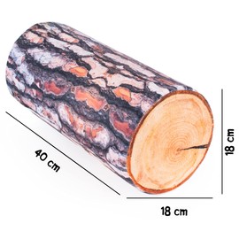 FANCY Neck Roll Tree Trunk Cuddly Cushion Cute Decorative Cushion 40 cm Log Pillow Cuddly Roll Plush Cushion Wooden Cushion Roll Long - Funny Decorative Cushion Sofa Cushion (KKieferlog_)