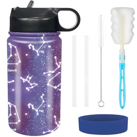 rickyh style Kids Water Bottle with Straw Lid Insulated Stainless Steel Reusable Tumbler Gifts for School, Toddlers, Girls, Boys 14oz